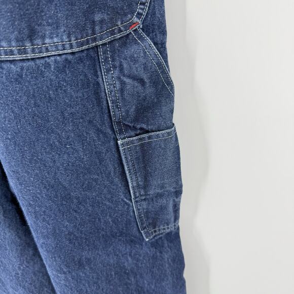 Dickies Denim Bib Overalls 38x30 Blue Carpenter Workwear Utility Rugged Skater - Picture 5 of 9